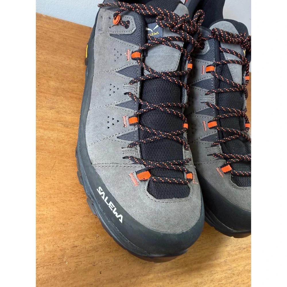 Salewa Men's Alp Trainer 2 GTX Leather Hiking Shoe 13 Bungee Cord Gray Black